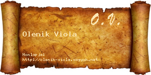 Olenik Viola névjegykártya